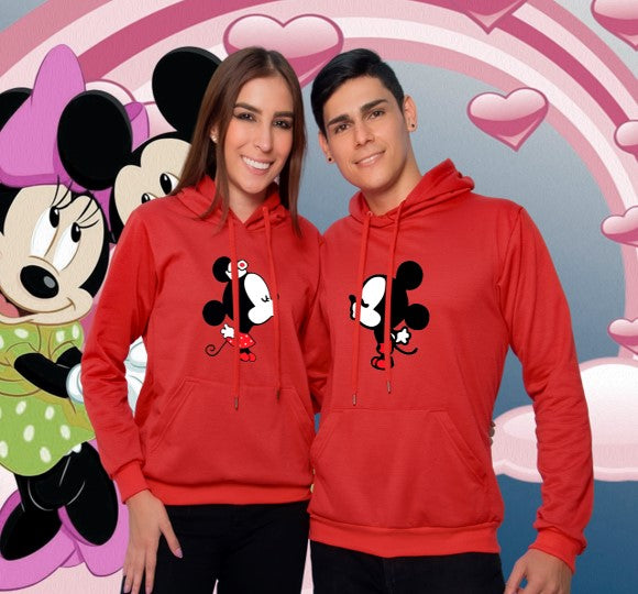 Buzos, Hoodies Pareja Mikie Y Minnie