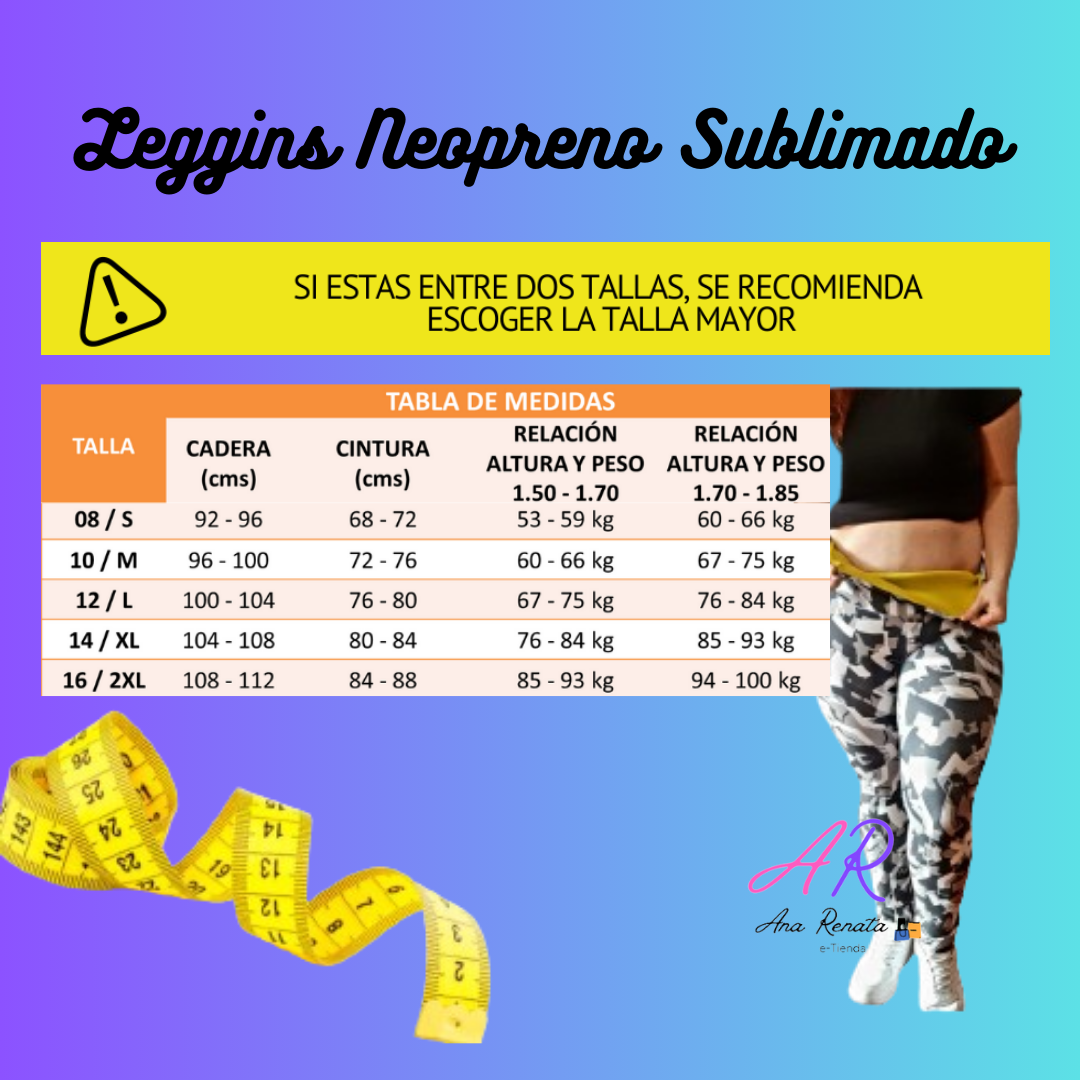 Leggins Sublimado con Neopreno Tipo Faja