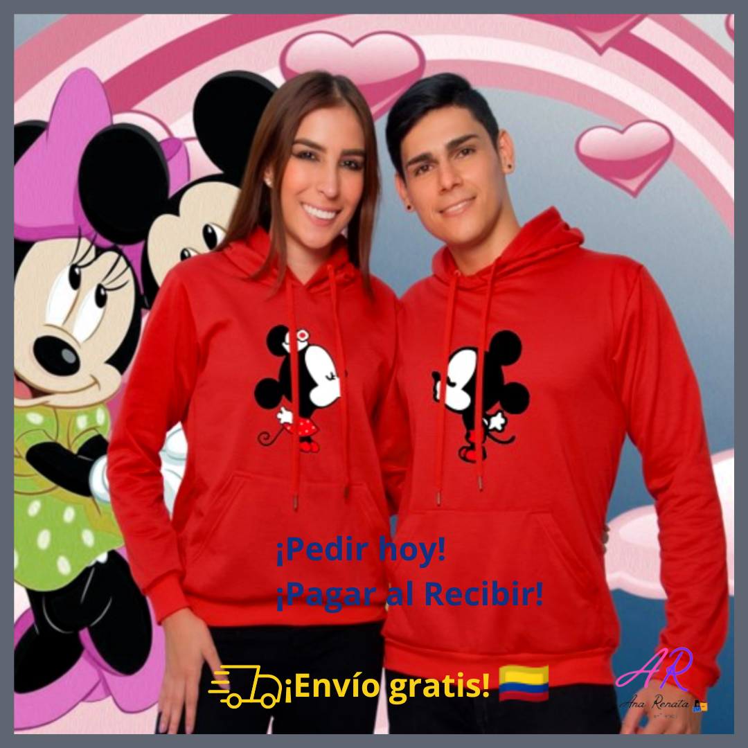 Buzos, Hoodies Pareja Mikie Y Minnie